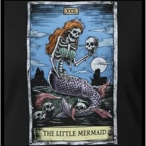 TORRID Skeleton Skull The Little Mermaid Oversized Tunic Tee NWT Size 1X